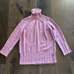 Vintage JAEGER Merino Wool Blend Sweater Women's M Made In Great Britain Pink